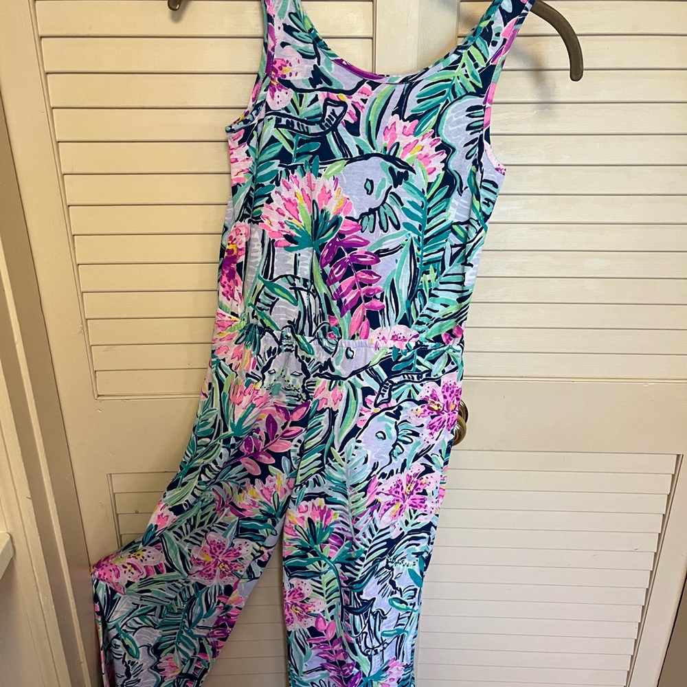 Colorful Tropical Print Jumpsuit